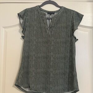 Striped Black and White Women's Top